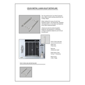 169 Cm 2 Sabit 2 Sürgü İki Duvar Arası Şeffaf Cam Parlak Profil 6mm 169 cm