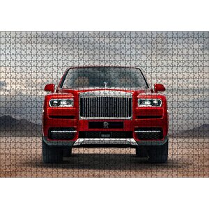 Rollsroyce Cullinan Kırmızı Cephe Görseli Puzzle Yapboz Mdf Ahşap 1000 Parça