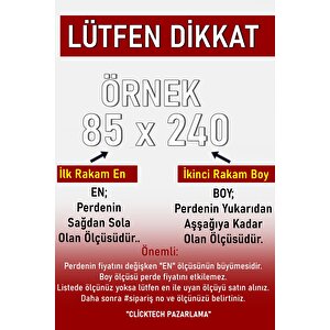 Fon Perde 1x3 Sık Pile Narden Soft Siyah2 Adet Kırlent Kılıfı + 2 Adet Bağlama Kuşağı Hediye 125x260 cm