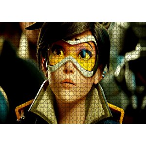 Cakapuzzle  Overwatch Agent Tracer Oyunları Görseli Puzzle Yapboz Mdf Ahşap