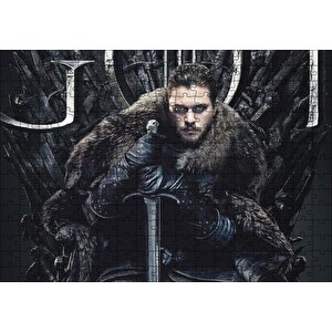 Game Of Thrones Jon Snow Tahtta Puzzle Yapboz Mdf Ahşap 255 Parça