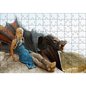 Game Of Thrones Daenerys Targaryen Puzzle Yapboz Mdf Ahşap 120 Parça