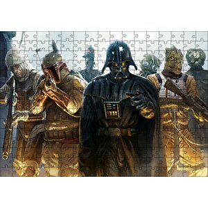 Darth Vader Ve Ödül Avcıları Puzzle Yapboz Mdf Ahşap 255 Parça