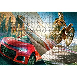 The Crew 2 Video Game 2018 Görseli Puzzle Yapboz Mdf Ahşap 500 Parça