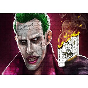 Joker Ve Yanan Joker Kartı Görseli Puzzle Yapboz Mdf Ahşap 255 Parça