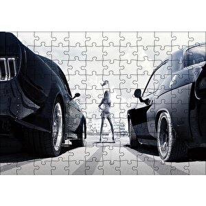 Hızlı Ve Öfkeli Drag Başlıyor Görsel Puzzle Yapboz Mdf Ahşap 120 Parça