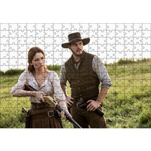 The Magnificent Seven Chris Pratt & Haley Bennett Puzzle Yapboz Mdf Ahşap 255 Parça