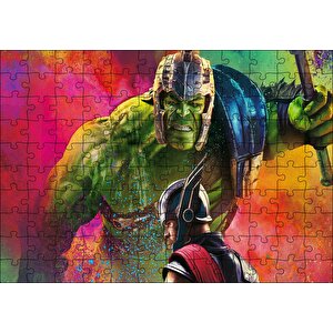 Thor Ve Hulk Puzzle Yapboz Mdf Ahşap 120 Parça