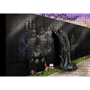 Darth Vader Ve Stormtroopers Duvar Boyama Puzzle Yapboz Mdf Ahşap 1000 Parça