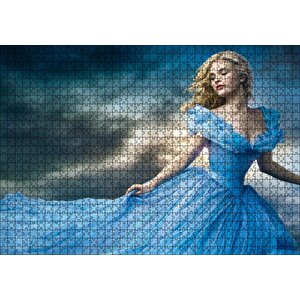 Külkedisi Elbiseli Kadın Ve Bulutlar Görseli Puzzle Yapboz Mdf Ahşap 1000 Parça
