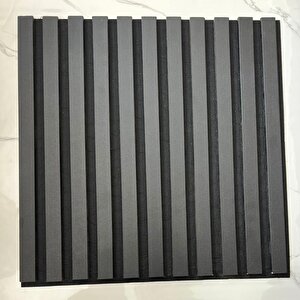 50x50cm 1 Adet Siyah Renk Akustik Panel 3mm Keçe Ve 8mm Mdflam Salon Ofis Duvar Çıtası Paneli Cide