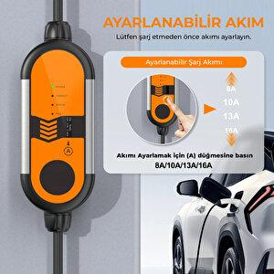 SGSTEC EV Type2 3,5kW 16A Taşınabilir Elektrikli Araç Şarj Cihazı