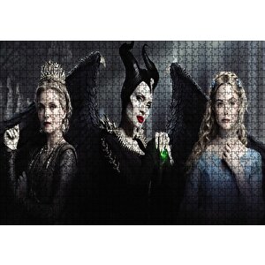 Maleficent Kadınları Görseli Puzzle Yapboz Mdf Ahşap 1000 Parça