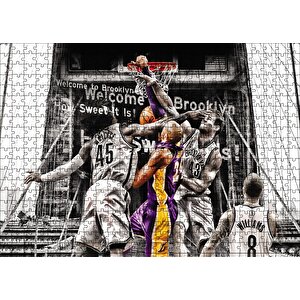 Kobe Bryant Mücadele Puzzle Yapboz Mdf Ahşap 500 Parça
