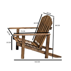 Weblonya Viking Sandalye + Sehpa Bahçe Oturma Seti 2050