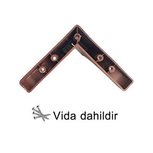 Açelya 6'lı Set 10 Cm Ceviz Mobilya Ünite Çekyat Koltuk Kanepe Ayağı 9.5 X 14.5 Cm Ayarlı M8 Destek Baza Ayak