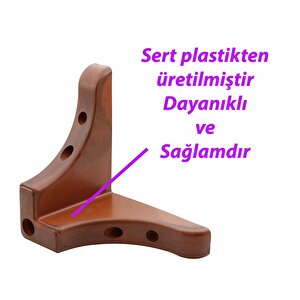 Açelya 6'lı Set 10 Cm Ceviz Mobilya Ünite Çekyat Koltuk Kanepe Ayağı 9.5 X 14.5 Cm Ayarlı M8 Destek Baza Ayak
