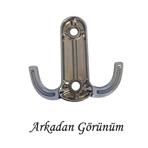 Klasik Noktalı Askı Krom Portmanto Askı Vestiyer Duvar Askısı Metal Dolap Elbise Askılığı
