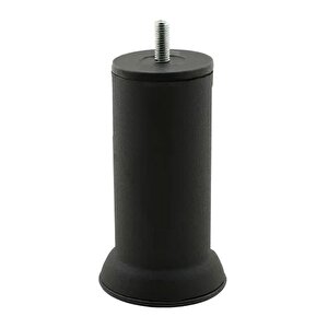 2 Adet Metal Destek Ayağı 12 Cm Siyah Mobilya Kanepe Baza Koltuk Ayakları Metrik 8 Civatalı İnce Diş