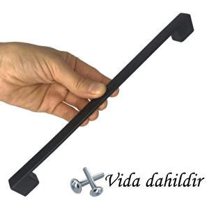 Marmara Kulp 224 Mm Siyah Mutfak Kulpu Çekmece Dolap Kapak Kulbu Metal  Mobilya Dolabı Kulpları