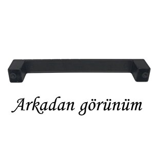 12 Adet Bihter Desenli Kulp 128 Mm Siyah Mutfak Kulpu Çekmece Dolap Kapak Kulbu Metal  Mobilya Dolabı