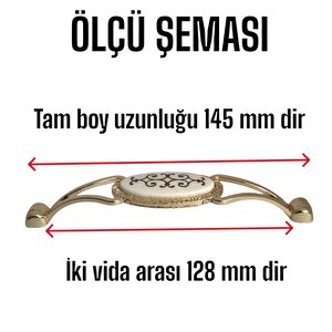 Seç Kulp Altın Gold 128 Mm Kulp Mobilya Mutfak Dolabı Çekmece Dolap Kapak Kulpu Kulbu Metal Kulpları