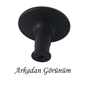 5 Adet Düz Düğme Siyah Kulp Mobilya Çekmece Dolap Kapak Kulbu Metal Kulp Aksesuarları Vidalı