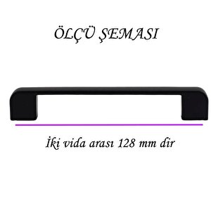 8 Adet Oval Marmara Kulp 128 Mm Siyah Mutfak Kulpu Çekmece Dolap Kapak Kulbu Metal  Mobilya Dolabı