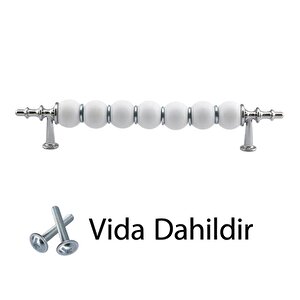 5 Adet İnci Kulp 128 Mm Krom Mutfak Kulpu Çekmece Dolap Kapak Kulbu Metal Mobilya Dolabı Kulpları