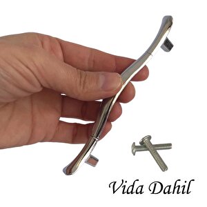 Ördek Kulp Krom 96 Mm Kulp Mobilya Mutfak Dolabı Çekmece Dolap Kapak Kulpu Kulbu Metal Kulp(5 Adet)