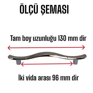Ördek Kulp Krom 96 Mm Kulp Mobilya Mutfak Dolabı Çekmece Dolap Kapak Kulpu Kulbu Metal Kulp(5 Adet)