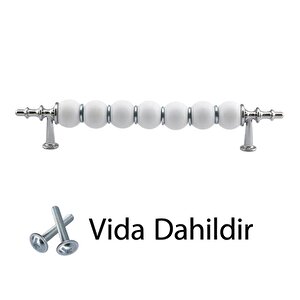 12 Adet İnci Kulp 128 Mm Krom Mutfak Kulpu Çekmece Dolap Kapak Kulbu Metal Mobilya Dolabı Kulpları