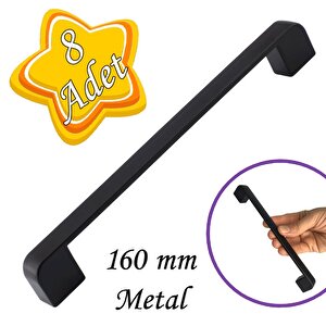 8 Adet Oval Marmara Kulp 160 Mm Siyah Mutfak Kulpu Çekmece Dolap Kapak Kulbu Metal  Mobilya Dolab