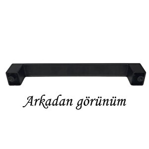 8 Adet Bihter Düz Kulp 128 Mm Siyah Mutfak Kulpu Çekmece Dolap Kapak Kulbu Metal  Mobilya Dolabı Kulpları