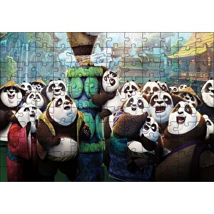 Kung Fu Panda Ailesi Puzzle Yapboz Mdf Ahşap 120 Parça