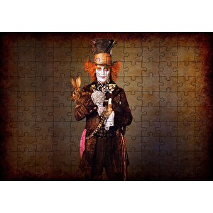 Johnny Depp Alice Harikalar Diyarında Puzzle Yapboz Mdf Ahşap 120 Parça