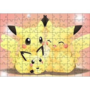 Gerçekten Sevimli Pichu Görseli Puzzle Yapboz Mdf Ahşap 120 Parça