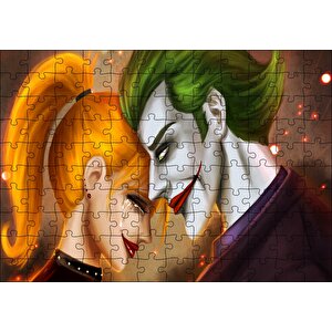 Joker And Harley Quinn Görseli Puzzle Yapboz Mdf Ahşap 120 Parça