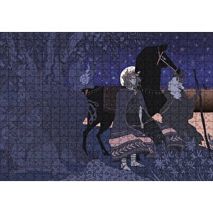 Prens, Büyücü Ve Siyah At Puzzle Yapboz Mdf Ahşap 500 Parça