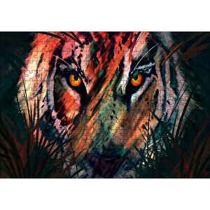 Kaplan Dijital Sanat Görseli Puzzle Yapboz Mdf Ahşap 255 Parça