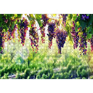 Asma Üzümü Kırmızı Üzüm Görseli Puzzle Yapboz Mdf Ahşap 500 Parça
