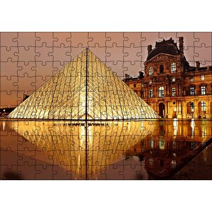 Paris Louivre Müzesi Puzzle Yapboz Mdf Ahşap 120 Parça