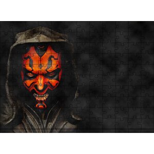 Yıldız Savaşları Maskeli Karakter Karanlık Arka Plan Puzzle Yapboz Mdf Ahşap 120 Parça