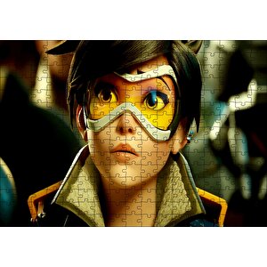 Overwatch Agent Tracer Oyunları Görseli Puzzle Yapboz Mdf Ahşap 255 Parça