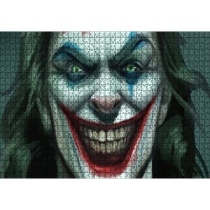 Joker Gülümsemesi Yağlı Boya Resmi Puzzle Yapboz Mdf Ahşap 1000 Parça
