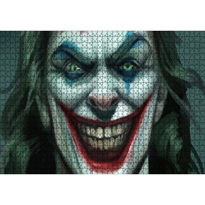 Cakapuzzle  Joker Gülümsemesi Yağlı Boya Resmi Puzzle Yapboz Mdf Ahşap