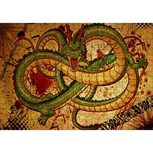 Çince Mitoloji Yılan Shenron Görseli Puzzle Yapboz Mdf Ahşap 500 Parça