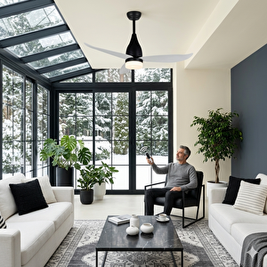 Fancium Dkf-303 Led Aydınlatmalı Uzaktan Kumandalı Beyaz Tavan Vantilatörü