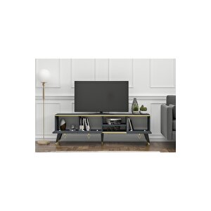 Luna Tv Ünitesi 160 Cm Antrasit-altın