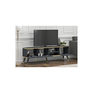 Luna Tv Ünitesi 160 Cm Antrasit-altın